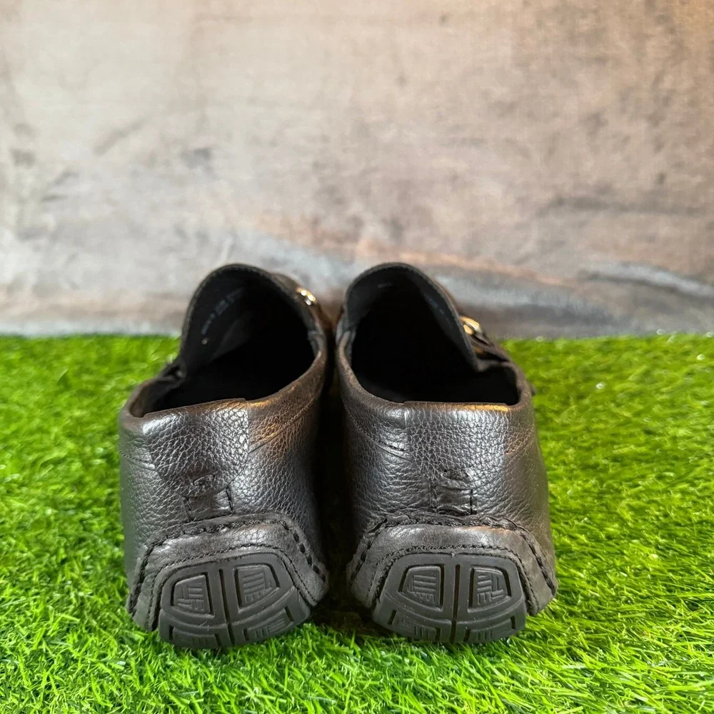 Cole Haan‎ Mens Grant Bit Black Pebbled Leather Driving Loafers C11835 Size 11M